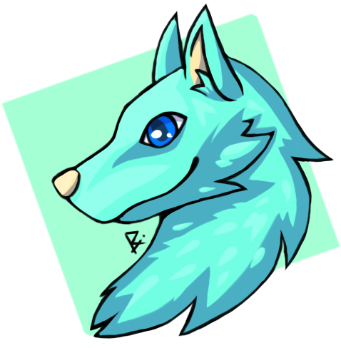 Idk I Was Kinda Bored So I Made A Simple Wolf Bust - Cartoon (500x500)