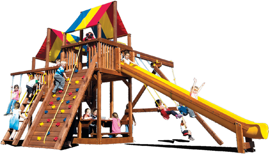 Rainbow Swingsets Clubhouse Backyard Playworld Omaha - Backyard Playworld (900x623)
