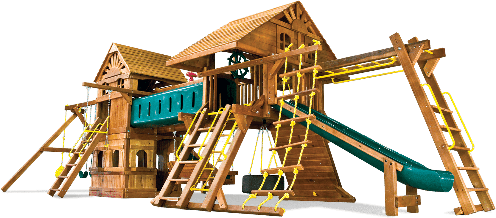 Special Order Rainbow Play Sets Backyard Playworld - Wood (1693x1127)