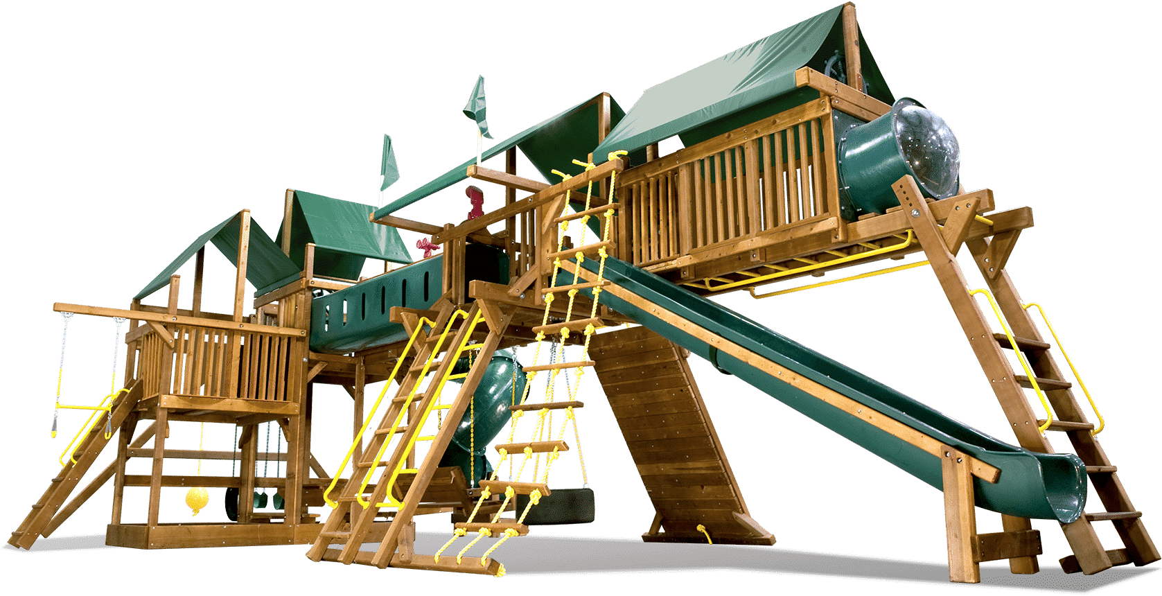 Special Order Rainbow Play Sets Backyard Playworld - King Kong Double Whammy Green Machine (1693x1127)