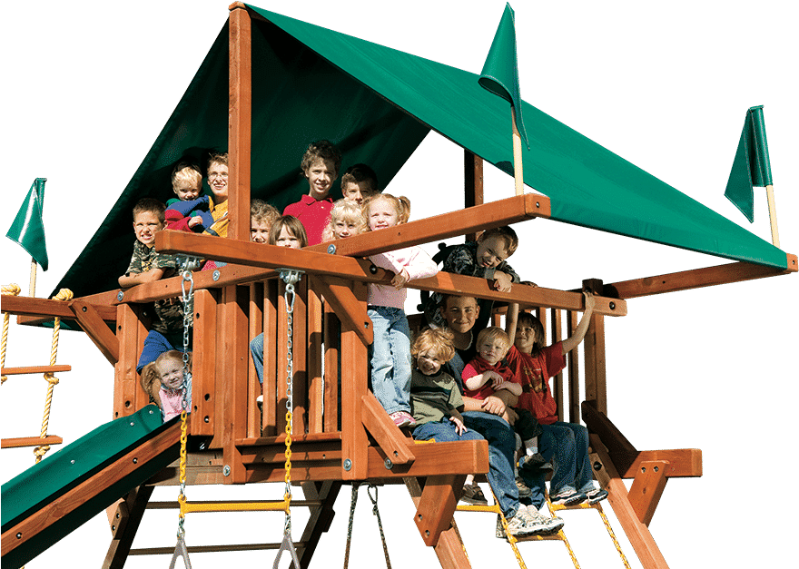 Special Order Rainbow Play Sets Backyard Playworld - Rainbow Play Systems Green Canopy (892x692)
