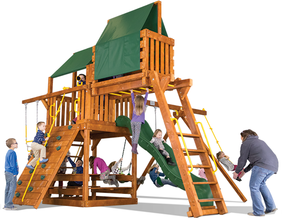 Turbo Carnival Clubhouse Pkg Iv 42c Swingset - Playground Slide (892x447)
