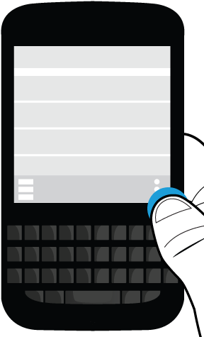 Blackberry Device Showing A Tap On The More Icon In - Mobile Phone (313x480)
