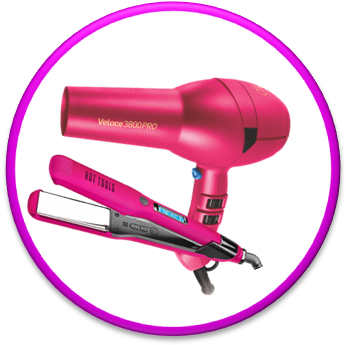 We Supply The Best Quality Salon Equipment In South - Hot Tools Fabulous Fuscia Titanium Digital Flat Iron, (352x351)