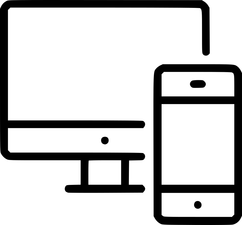 Pc Clipart Computer Phone - Computer And Mobile Icon Png (980x914)