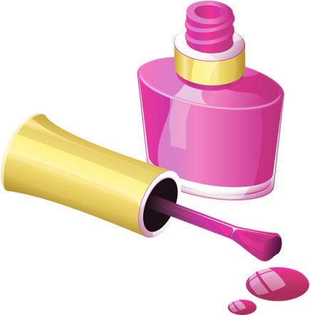 Nail Clipart Nail Care - Pink Nail Polish Png (500x441)