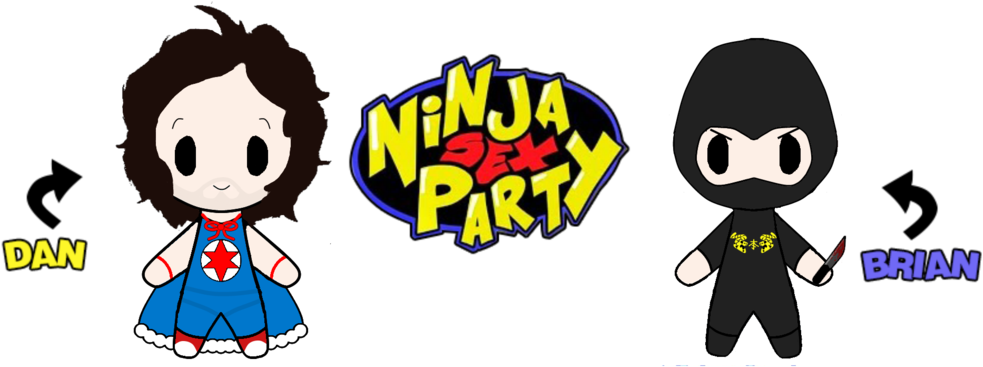 Ninjasexparty As Chibi's, Enjoy - Ninja Sex Party / Party Of Three (1024x390)