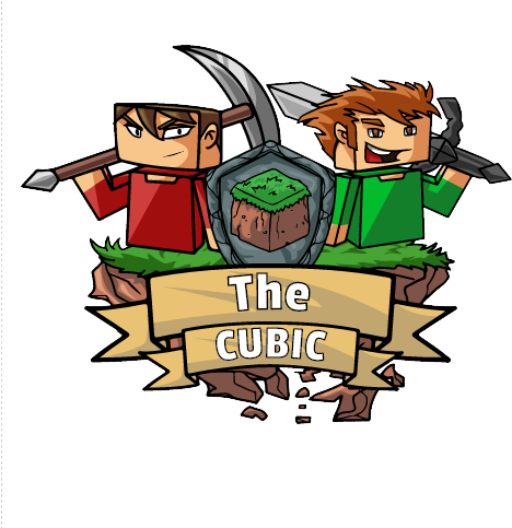 Thecubic Is A Very Unique Skyblock Server Where In - Logos De Servidores De Minecrft (488x483)