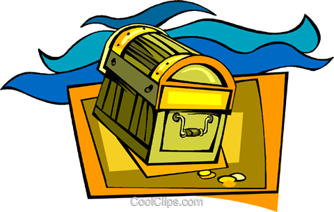 Treasure Chest, Pirates, Gold Royalty Free Vector Clip - Treasure Chest, Pirates, Gold Royalty Free Vector Clip (480x305)