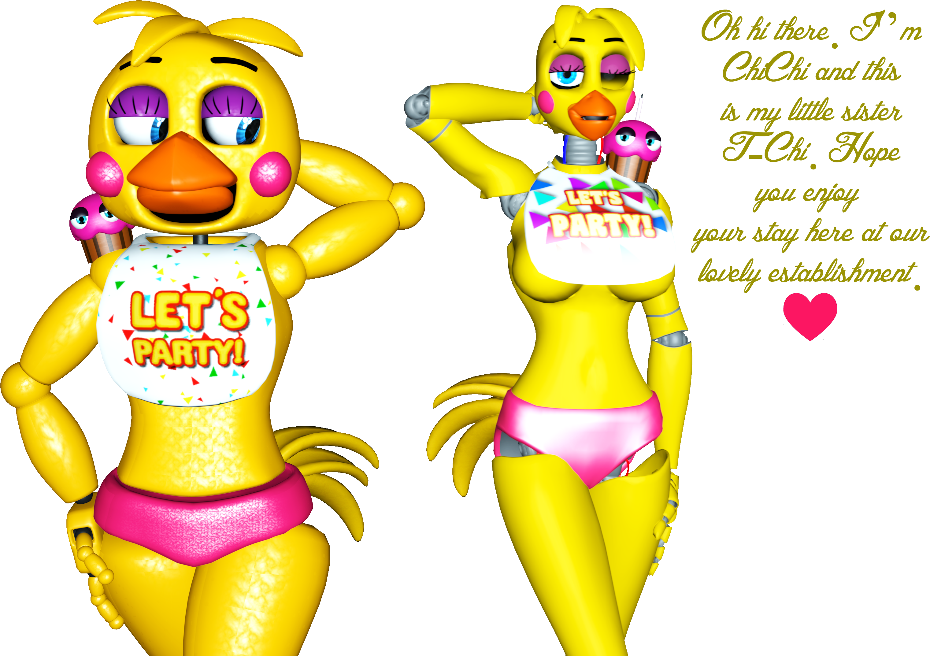 Toy Chica Sisters By Infernox-ratchet - Chica And Toy Chica Sisters.