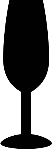 Flute Glass Free Icon - Flute Glass Vector (512x512)