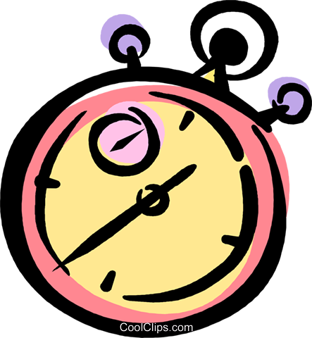 Stopwatch Royalty Free Vector Clip Art Illustration - Stoppuhr Clipart (443x480)
