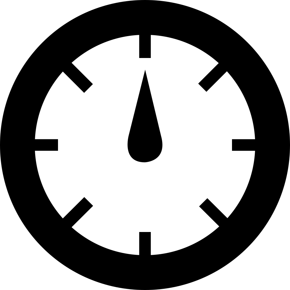 Stopwatch Comments - Clock Black Icon Png (980x980)