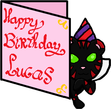 Happy Birthday Lucas By Baltazar-satanson - Cat Playing With Yarn (478x465)