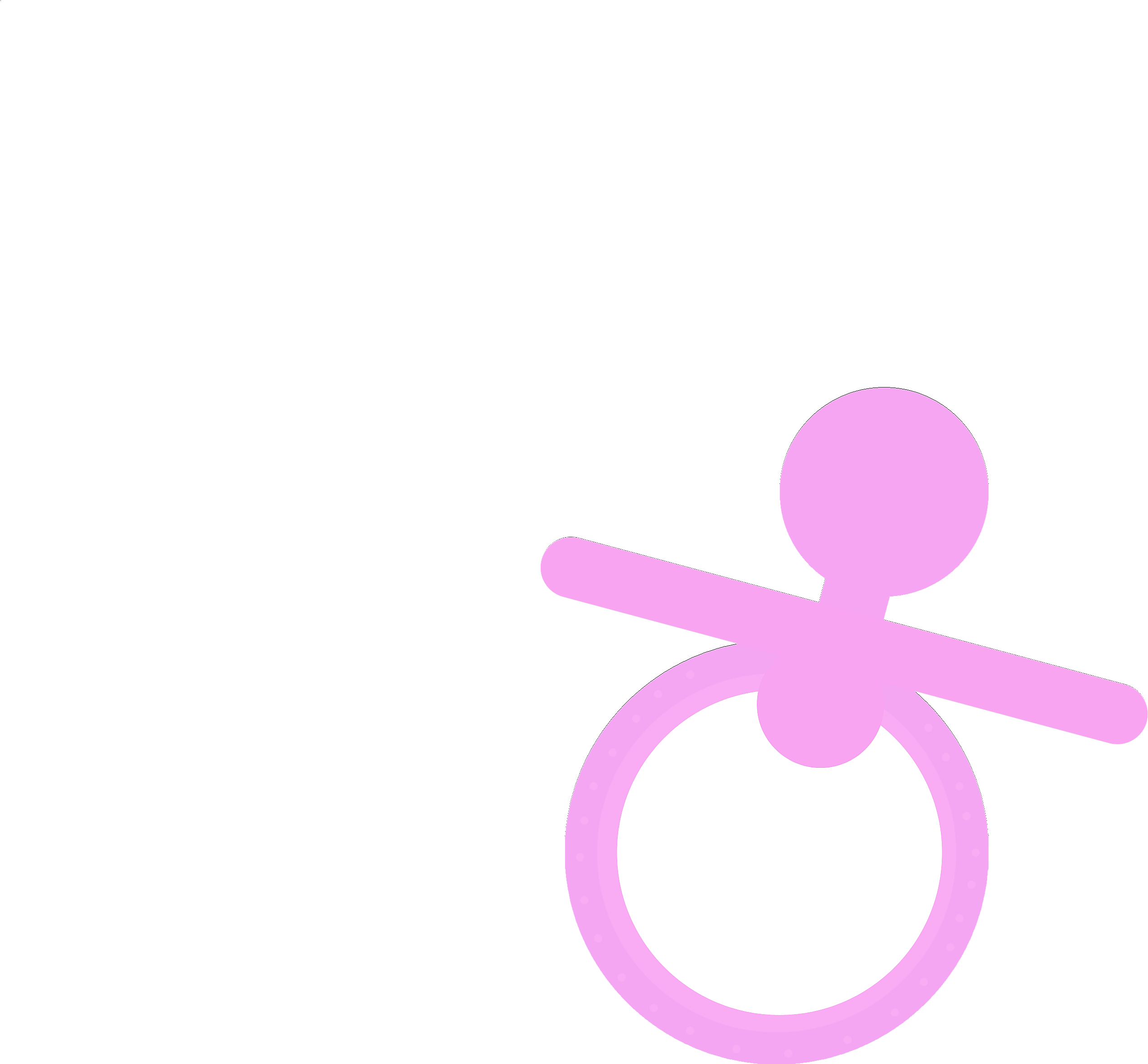 Pink Pacifier Clipart Images Baby - Pacifiers Tumblr Png (3600x3600)