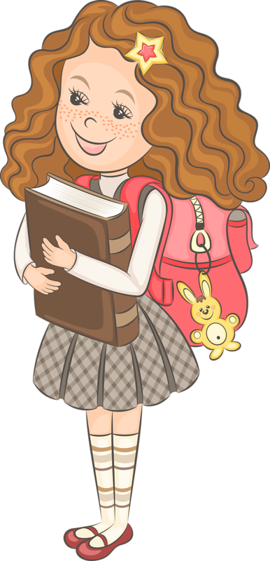Sister Clip Art - Hello School Girl Clipart (386x800)