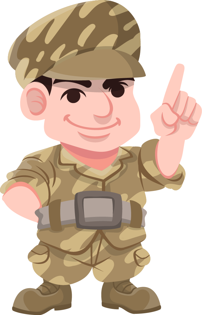 Soldier Free To Use Clip Art - Military Animated Characters (701x1092)