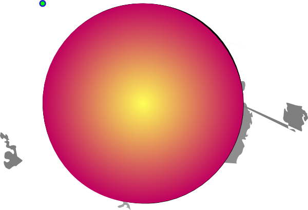 Halloween Full Moon Clip Art At Clker - Green (600x409)