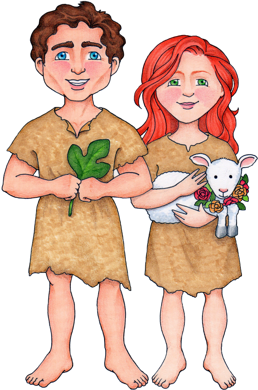 Susan Fitch Design - Adam And Eve Clipart (1100x1600)