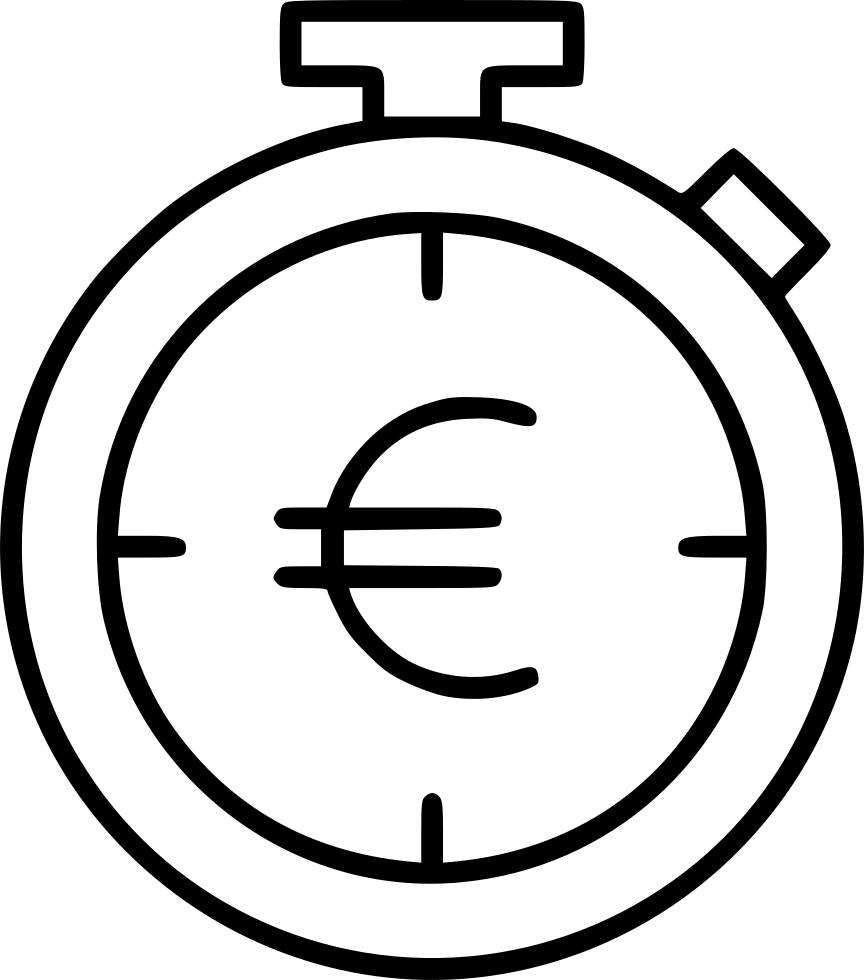 Chronometer Stopwatch Money Euro Svg Png Icon Free - Stopwatch (864x980)