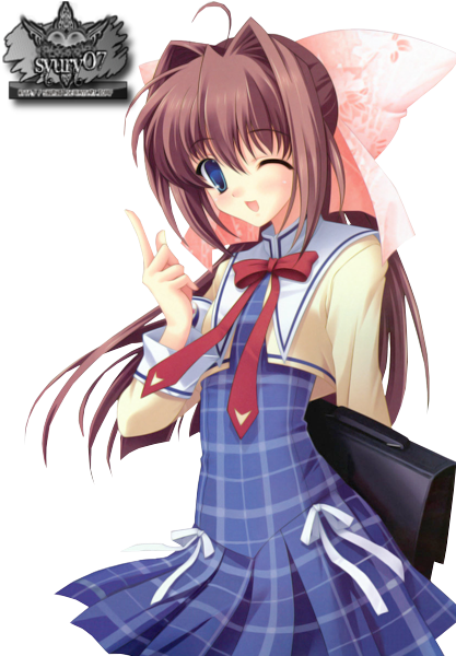Anime School Girl Render By Syury07 - Anime Mouse Pad 805 - Default Title (417x600)
