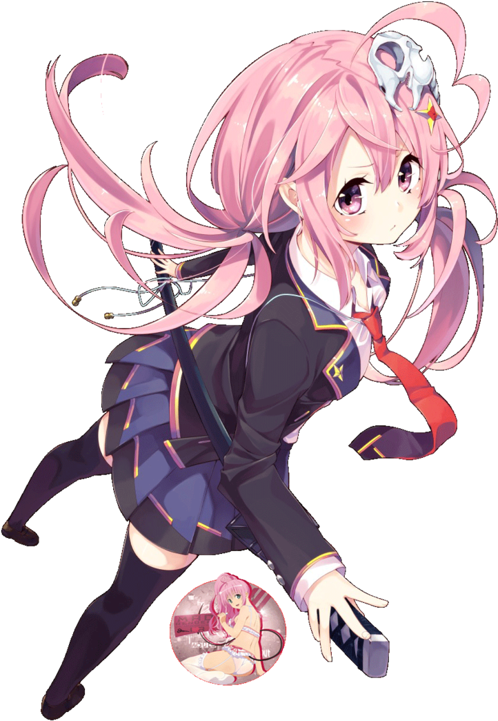 Girl Render By Mad-render On Deviantart - Anime Girl Pink Hair (743x1076)
