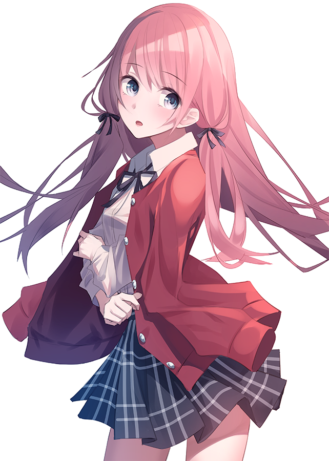 Anime Girl With Pink Hair Render - Anime Girl Pink Hair (642x900)