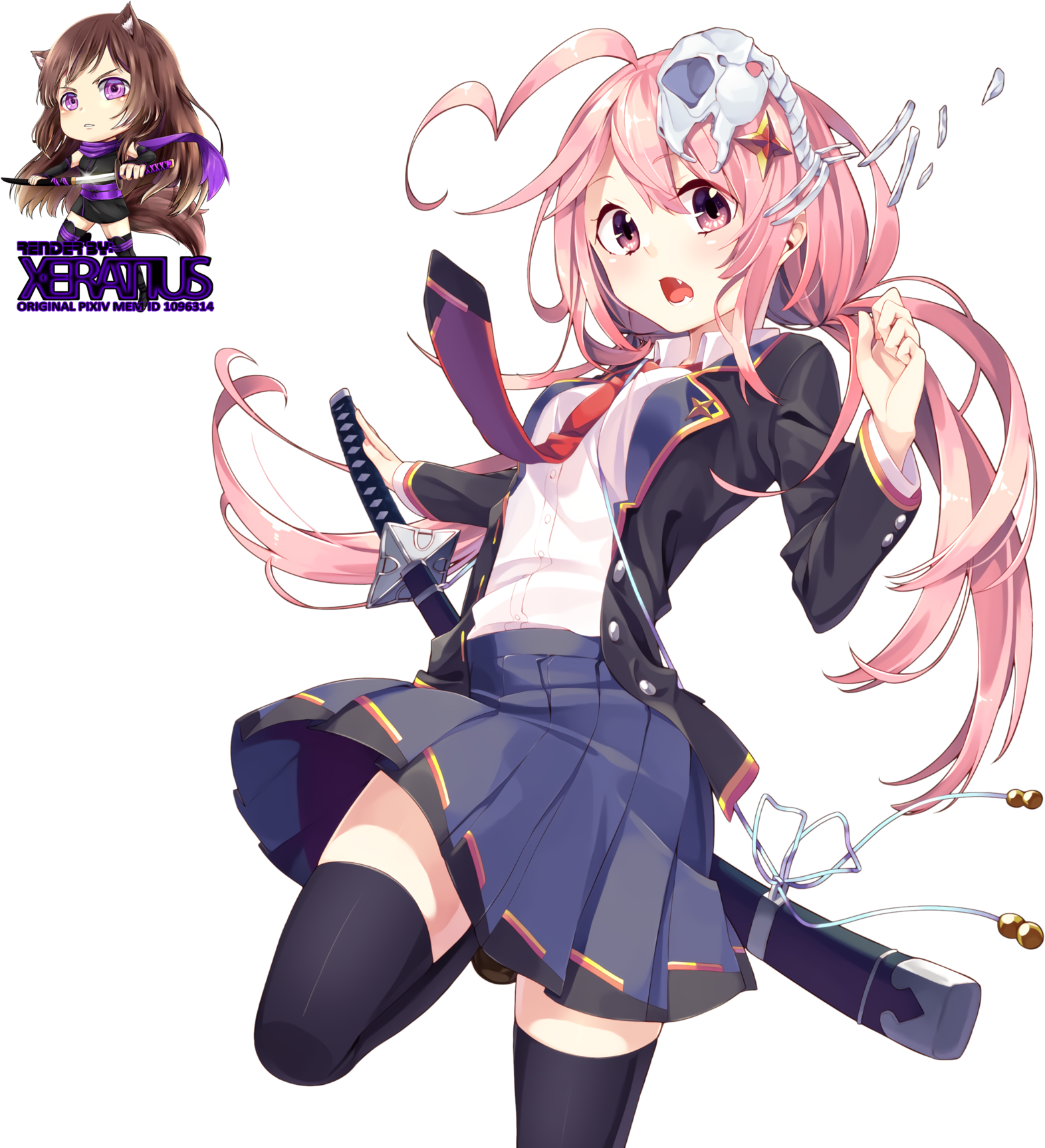 Manga Girl, Anime Girls, Anime School Girl, Art And - Anime Girl Render (1600x1726)