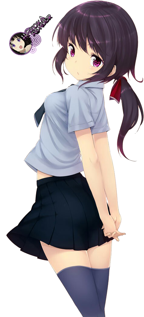 Anime Render By Hatoka By Hatoka - Transparent Anime School Girl (500x1050)