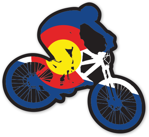 Colorado Mountain Biking Sticker - Colorado (495x457)