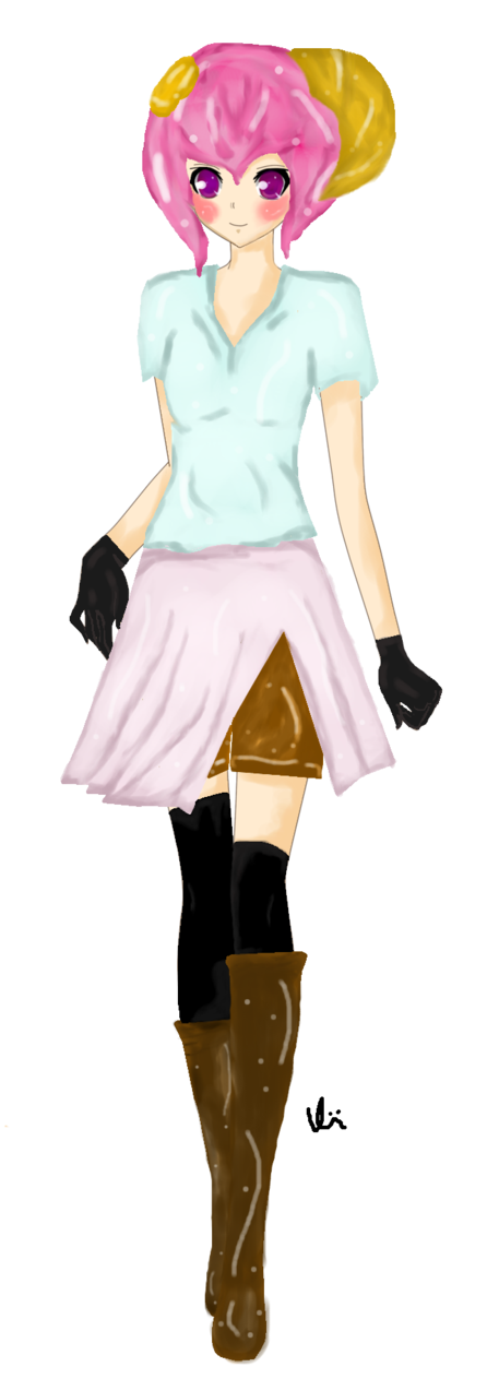 Oc Croissant Full Body - Cute Anime Girl Full Body (624x1280)