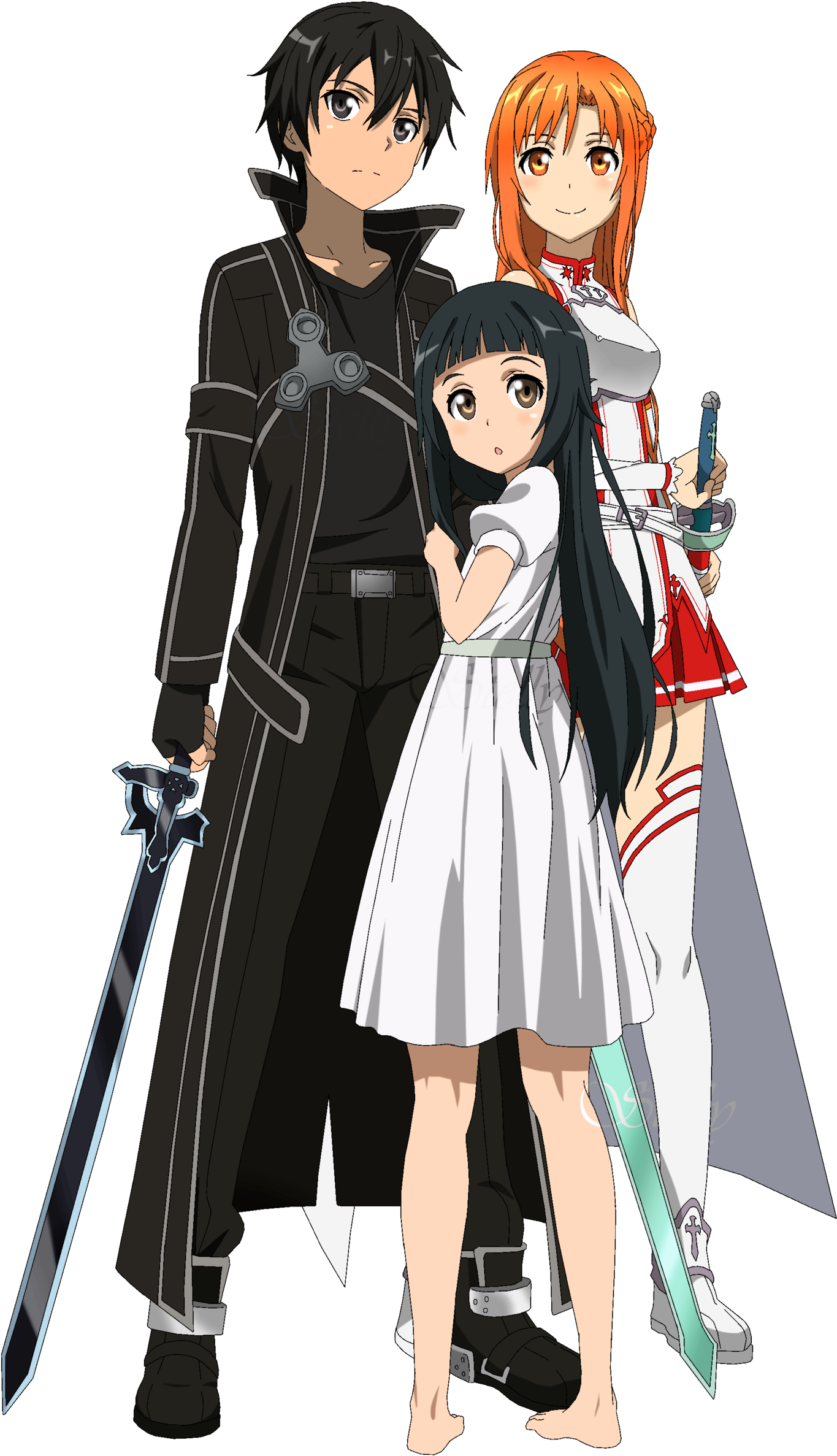 Sword Art Online Kirito And Asuna - Sao Kirito And Asuna (1600x2418)