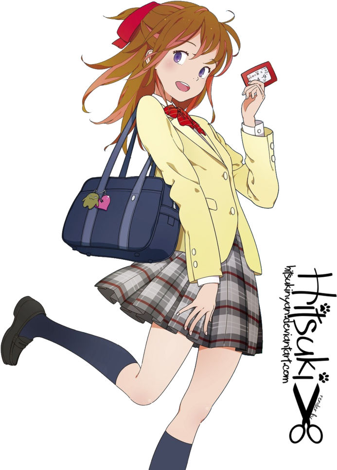 [render] Moe Uzumasa - School Girl Anime Png (772x1036)