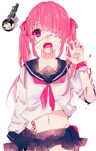 Anime Render Animal - Anime Vampire Girl (377x595)