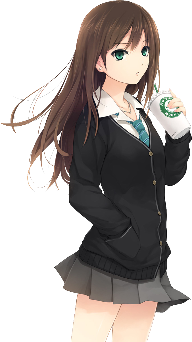 Anime Rich School Girl (743x1246)