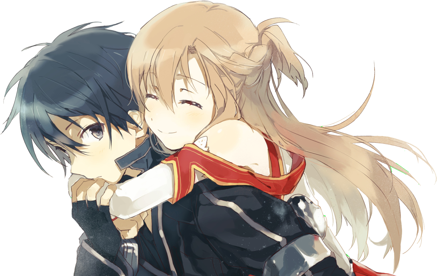 Anime Clipart Free Sword Art Online - Sword Art Online Kirito And Asuna (1542x982)