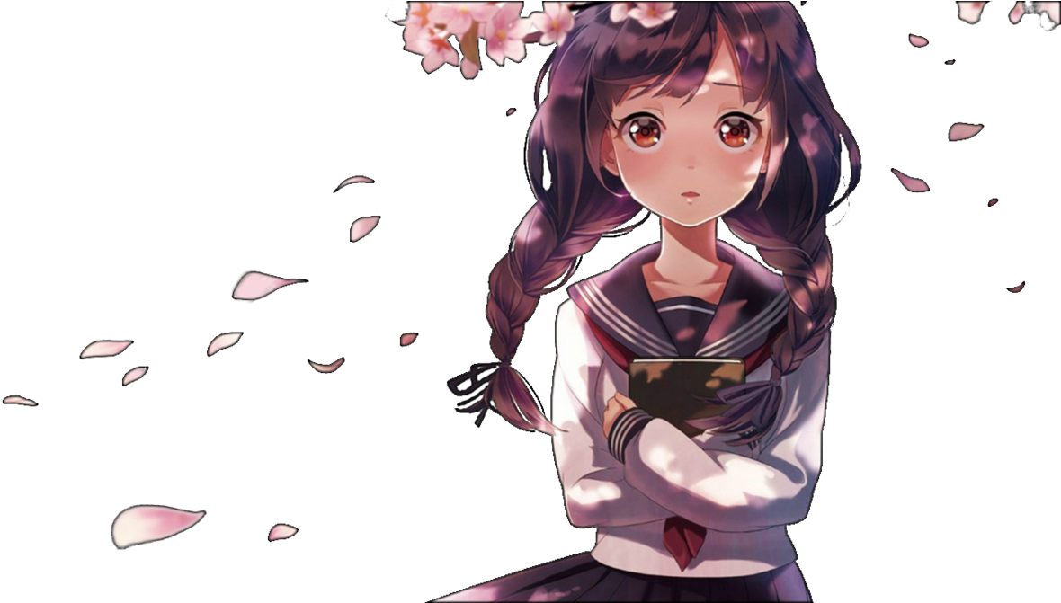Anime Girl Fanart Transparent (1191x670)