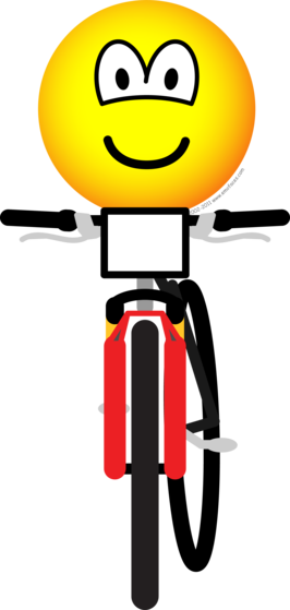 Mountain Biking Emoticon - Smiley Biking (266x559)