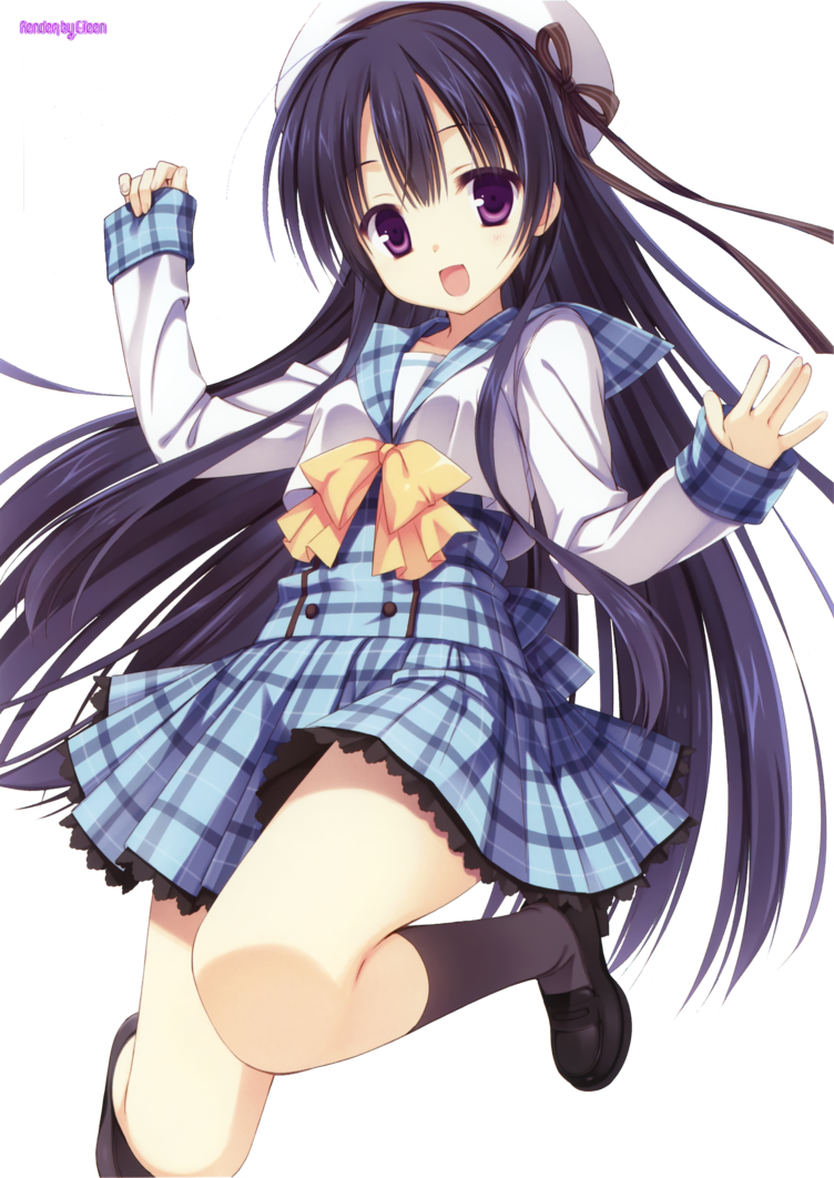 Anime Girl Render By Eileenchin - Anime Girl Student Kawaii (752x1062)