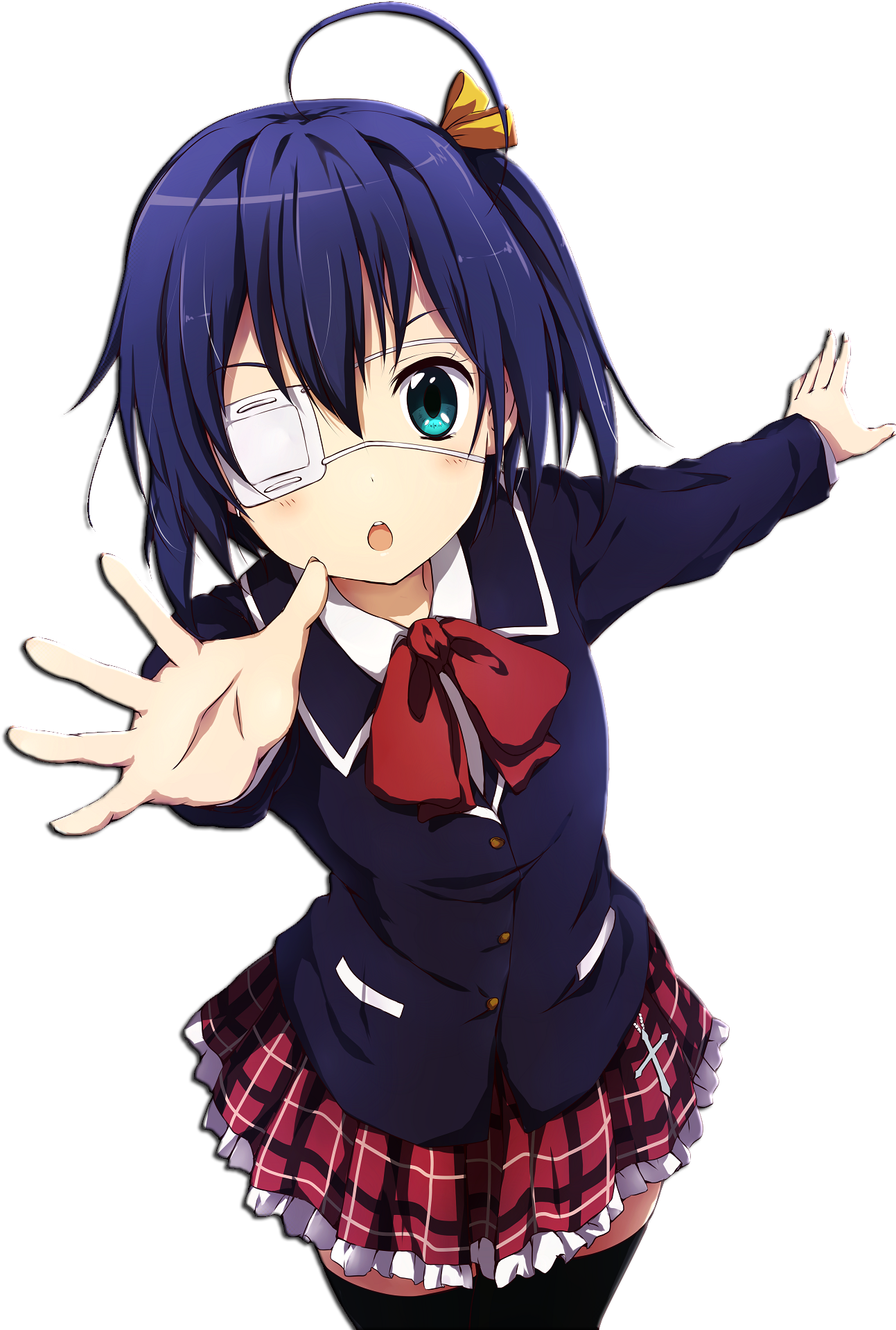 Rikka Anime Render Cute By Hendrix7733 - One Eye Anime Girl (1342x1934)