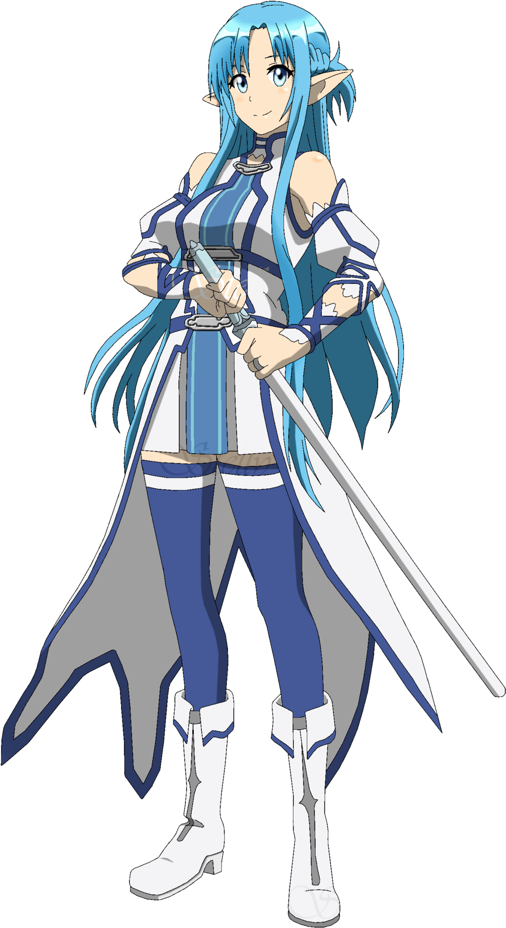 Alfheim Online Asuna By Dennisstelly On Deviantart - Asuna Yuuki Alfheim Online (1024x1915)