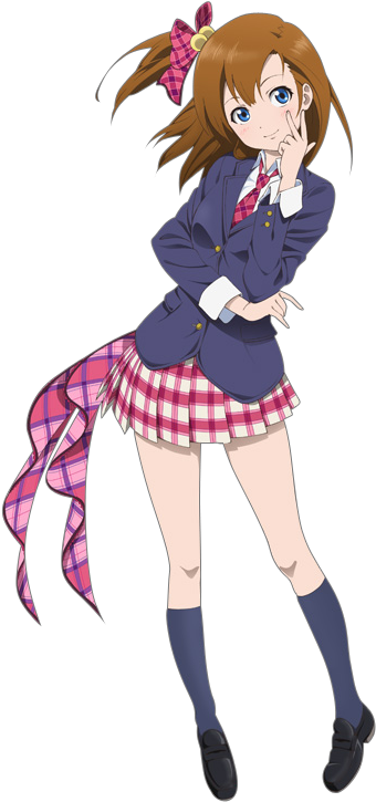 {render} Honoka Ksaka - Anime Girl School Uniform Png (359x740)