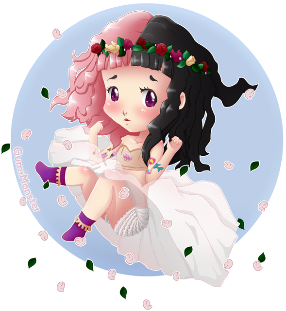 Melanie Martinez Art Melonkiss - Melanie Martinez Drawing Chibi (600x676)