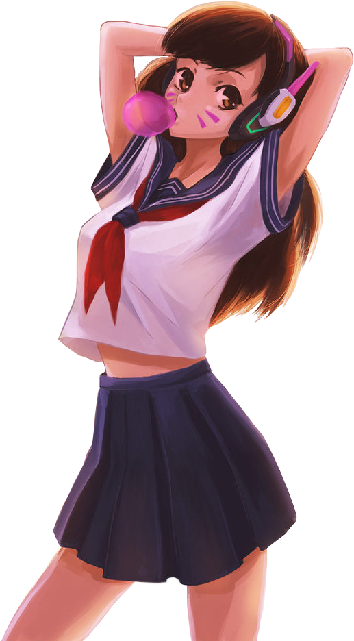 Dva Schoolgirl Render By Desyncrenders - Girls School Comics Deviantart (755x1057)