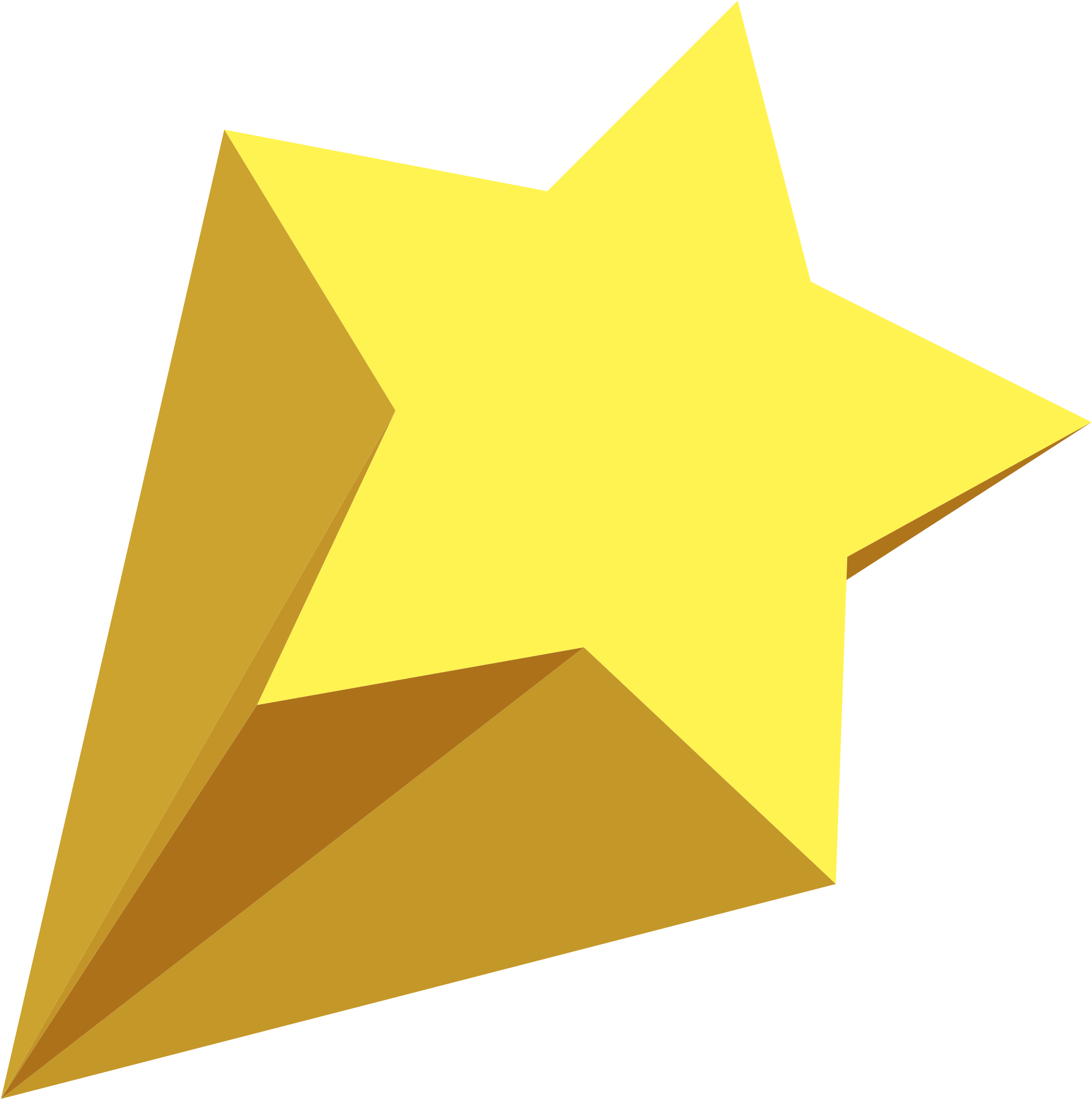 Yellow Stars Clipart - 3d Shooting Star Png (2384x2400)