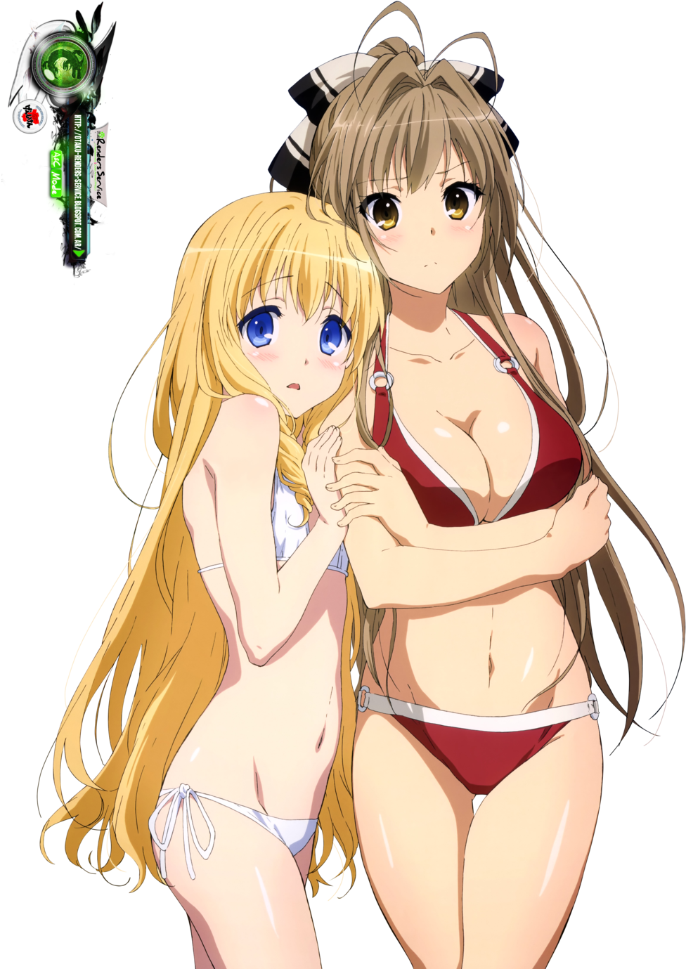 Art Anime Mangaka Bikini - いすず&ラティファ B2タペストリー 「甘城ブリリアントパーク」 (1024x1409)