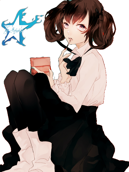 School Girl Render By Mydestinys - Black Rock Shooter Logo Render (450x600)