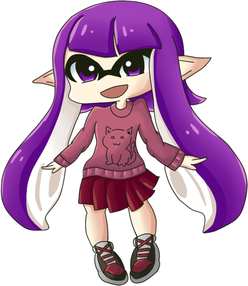 Inkling Girl Chibi By Lizzikanaka - Chibi Inkling Girl (560x700)