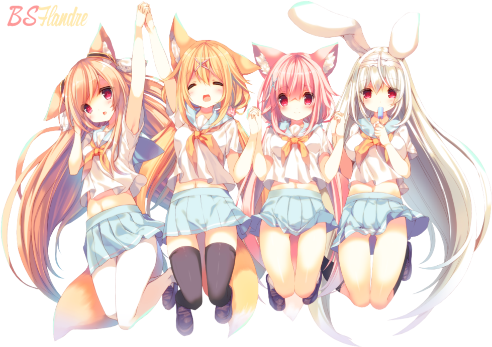 Anime Render By Bsflandre - Mofu Mofu After School (1024x724)