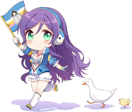 Anime Girl, Beautiful, And Chibi Image - Love Live Nozomi Chibi (500x401)